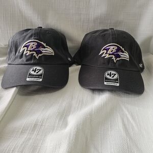 NWT '47 Brand Baltimore Ravens Dad Hat — Set of 2 | OSFA NFL Cap Bundle
